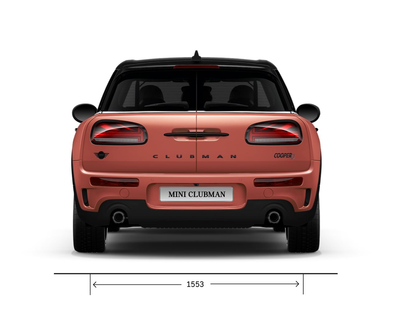 MINI Cooper – vue arrière – dimensions
